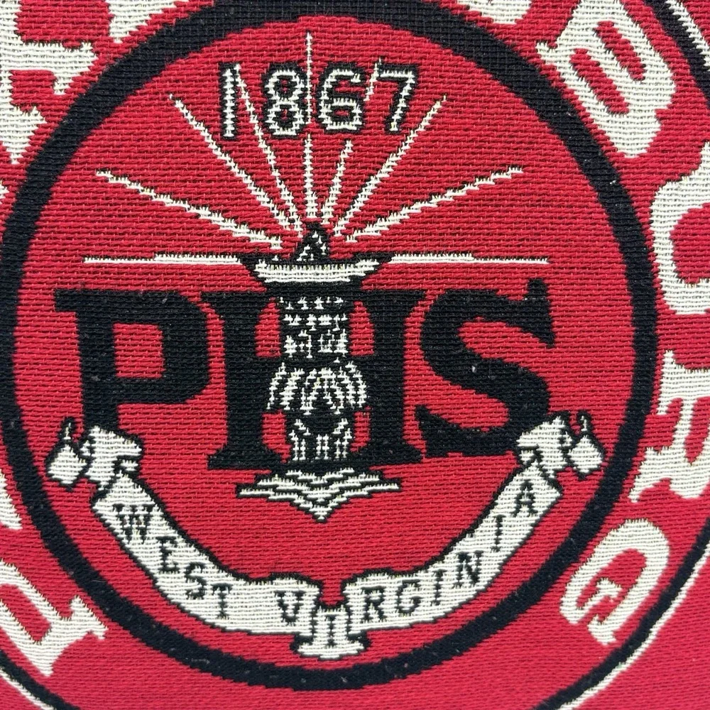 Vintage Parkersburg High School Woven Tapestry Throw Pillow School of Champions